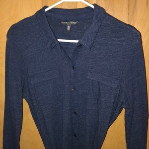 Victoria’s Secret Heather Blue Utility Shirt Dress